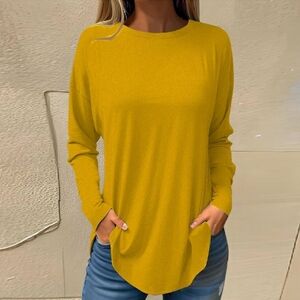 Lands' End Sz XL Women's Relaxed Supima Cotton Long Sleeve Crewneck